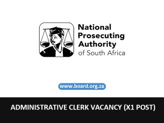 ADMINISTRATIVE CLERK VACANCY (X1 POST)