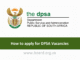 How to apply for DPSA Vacancies