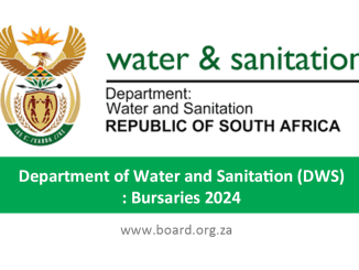 Department of Water and Sanitation (DWS): Bursaries 2024