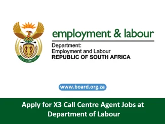 Apply for X3 Call Centre Agent Jobs at Department of Labour