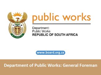 Department of Public Works: General Foreman