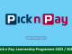 Pick n Pay: Learnership Programme 2023 / 2024