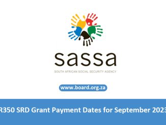 R350 SRD Grant Payment Dates for September 2023