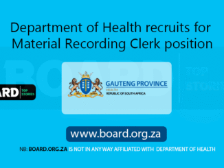 Department of Health recruits for Material Recording Clerk position