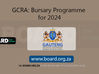 GCRA: Bursary Programme for 2024