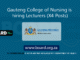 Gauteng College of Nursing is hiring Lecturers (X4 Posts)