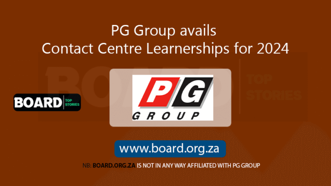 PG Group avails Contact Centre Learnerships for 2024 PG Group avails Contact Centre Learnerships for 2024