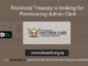 Provincial Treasury is looking for Provisioning Admin Clerk