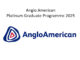 Anglo American Platinum Graduate Programme 2025