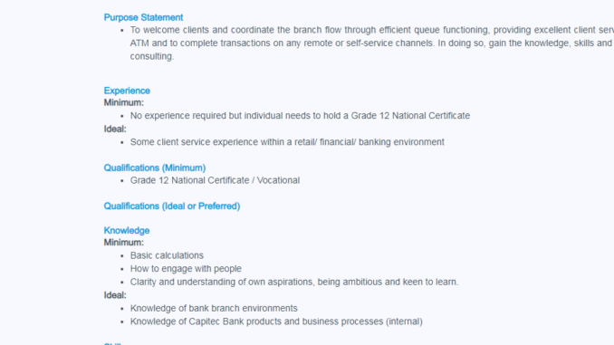 Capitec Bank Recruitment (September 2024) Capitec Bank Recruitment (September 2024)
