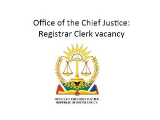 Office of the Chief Justice: Registrar Clerk vacancy