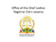 Office of the Chief Justice: Registrar Clerk vacancy