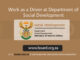 Work as a Driver at Department of Social Development
