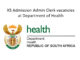 X5 Admission Admin Clerk vacancies at Department of Health
