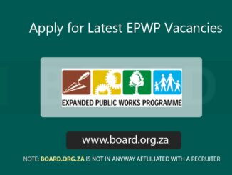 Apply for Latest EPWP Vacancies