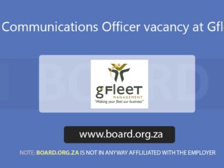 Apply for Communications Officer vacancy at Gfleet