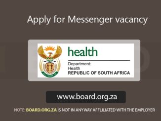 Apply for Messenger vacancy at the Department of Health