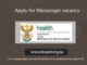 Apply for Messenger vacancy at the Department of Health