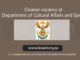 Cleaner vacancy at Department of Cultural Affairs and Sport