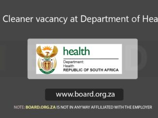 Cleaner vacancy at Department of Health and Wellness