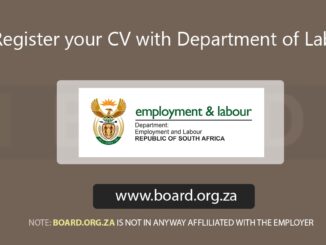Jobseeker Register your CV with Department of Labour