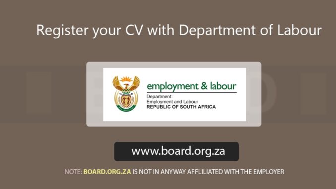 Jobseeker Register your CV with Department of Labour Jobseeker Register your CV with Department of Labour