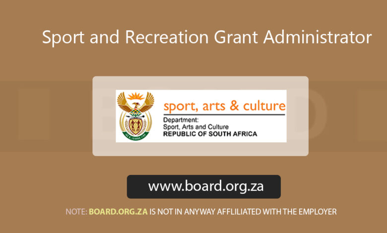 Sport and Recreation Grant Administrator Vacancies