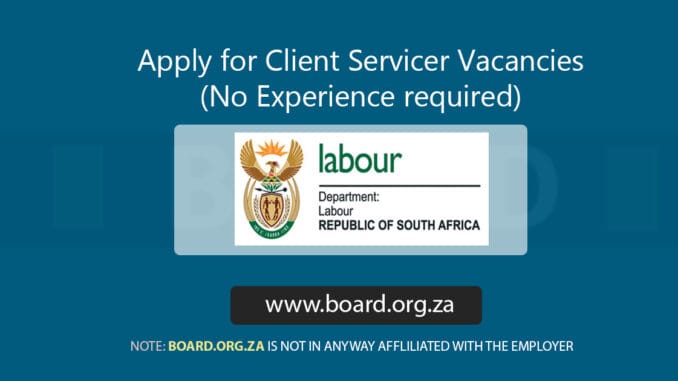 Apply for Client Servicer Vacancies (No Experience required) Apply for Client Service Vacancies (No Experience required)