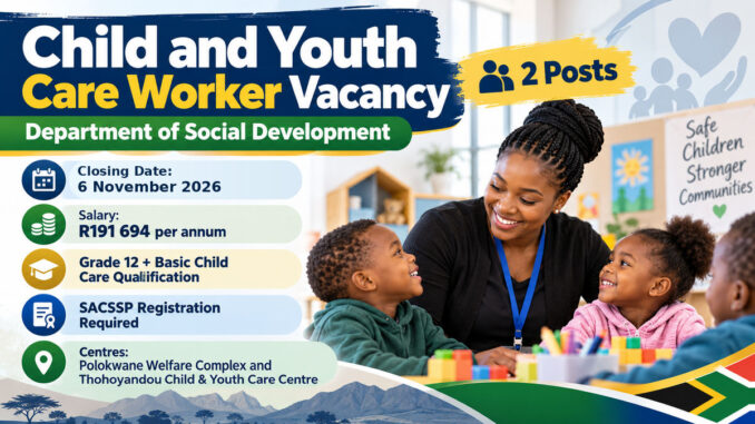 department_social_development_child_youth_care_worker_1200x675 Department of Social Development Child and Youth Care Worker Vacancies: 2 Posts Available